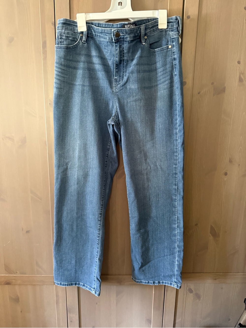 Buffalo David Bitton Alyssa High-Rise Straight Leg Stretch Denim Jeans, 14/34